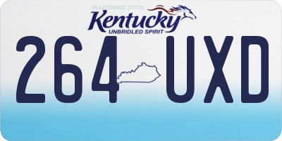 KY license plate 264UXD