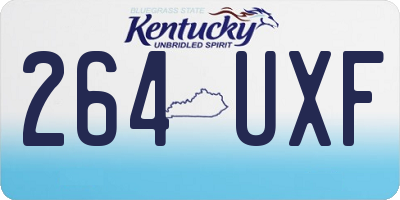 KY license plate 264UXF