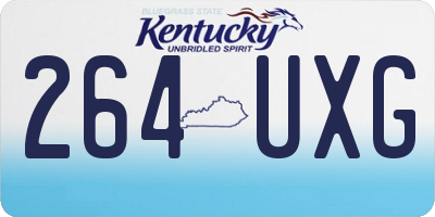 KY license plate 264UXG