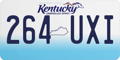 KY license plate 264UXI