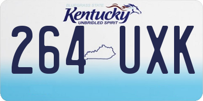 KY license plate 264UXK