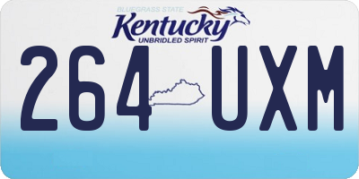 KY license plate 264UXM