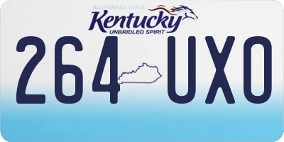 KY license plate 264UXO