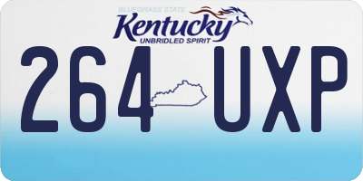 KY license plate 264UXP
