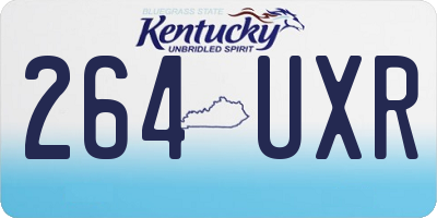 KY license plate 264UXR