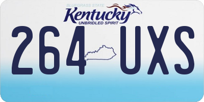 KY license plate 264UXS