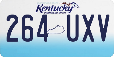 KY license plate 264UXV