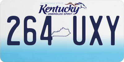 KY license plate 264UXY