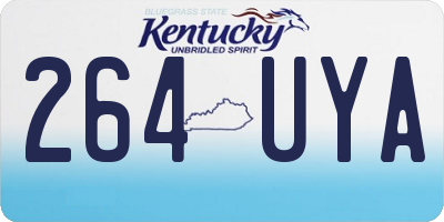 KY license plate 264UYA