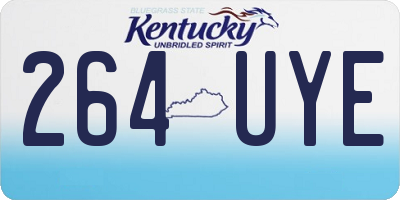 KY license plate 264UYE