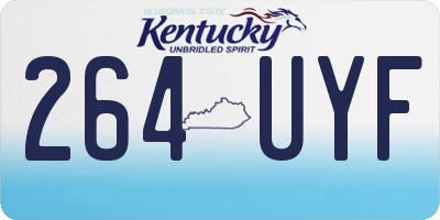 KY license plate 264UYF