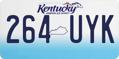 KY license plate 264UYK