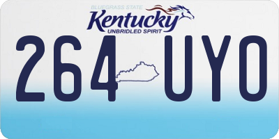 KY license plate 264UYO