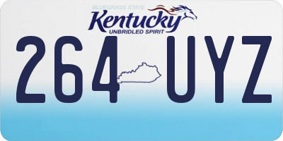 KY license plate 264UYZ
