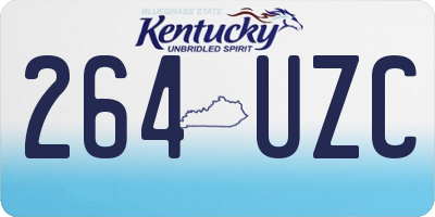 KY license plate 264UZC