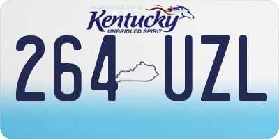 KY license plate 264UZL