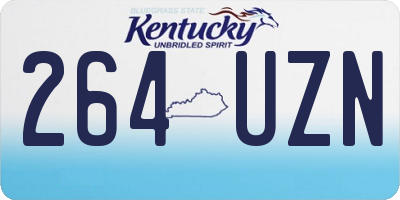 KY license plate 264UZN
