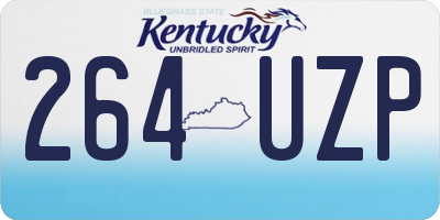 KY license plate 264UZP