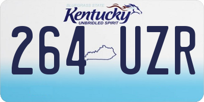 KY license plate 264UZR