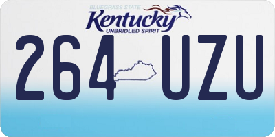 KY license plate 264UZU