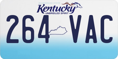 KY license plate 264VAC