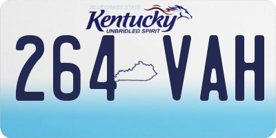 KY license plate 264VAH