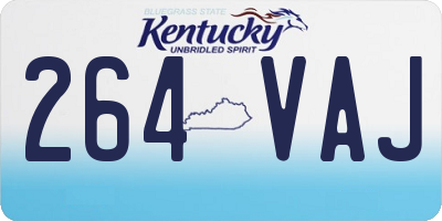 KY license plate 264VAJ