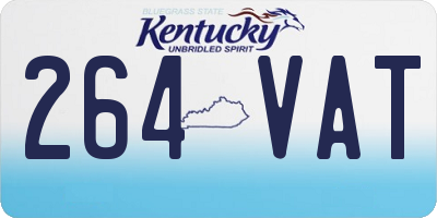 KY license plate 264VAT