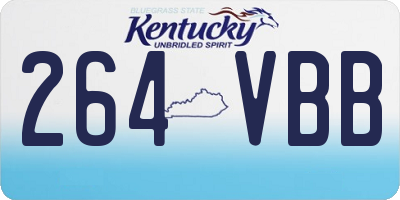 KY license plate 264VBB