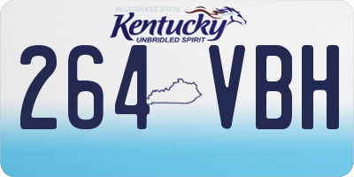 KY license plate 264VBH