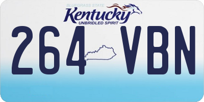 KY license plate 264VBN