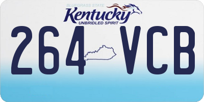 KY license plate 264VCB