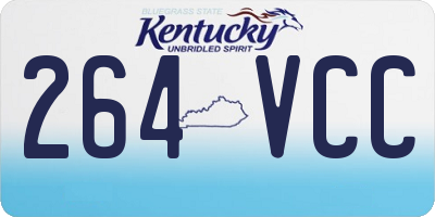 KY license plate 264VCC
