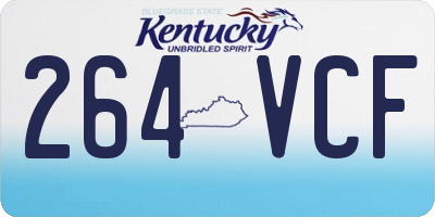KY license plate 264VCF