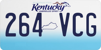 KY license plate 264VCG