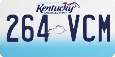 KY license plate 264VCM