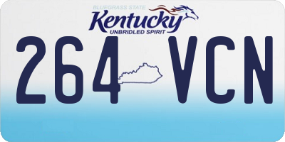 KY license plate 264VCN