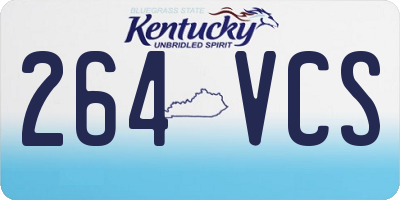 KY license plate 264VCS