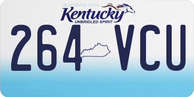 KY license plate 264VCU