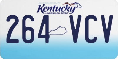 KY license plate 264VCV