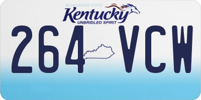 KY license plate 264VCW