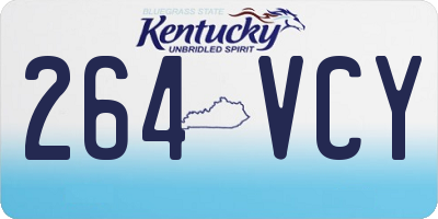KY license plate 264VCY