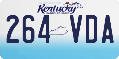 KY license plate 264VDA