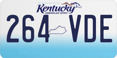 KY license plate 264VDE