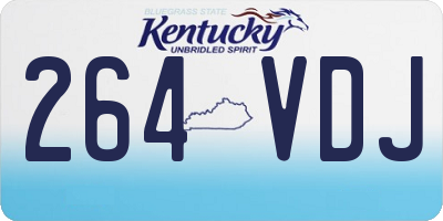 KY license plate 264VDJ