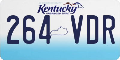 KY license plate 264VDR