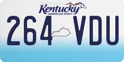 KY license plate 264VDU