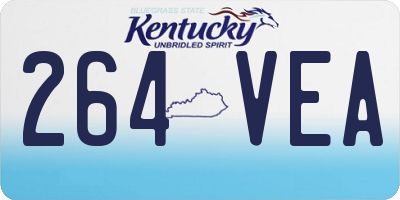 KY license plate 264VEA
