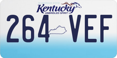 KY license plate 264VEF