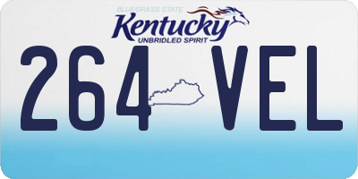 KY license plate 264VEL